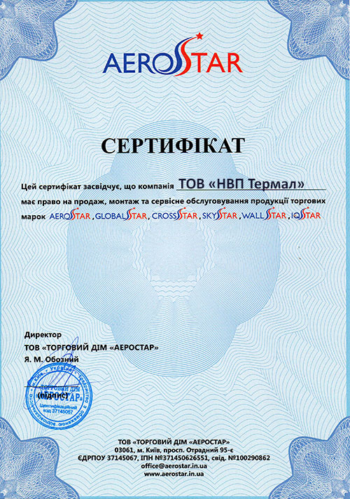 Service of heating systems Aerostar