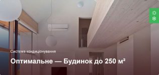 Оптимальне – Система кондиціонування – Приватний будинок до 250 м²